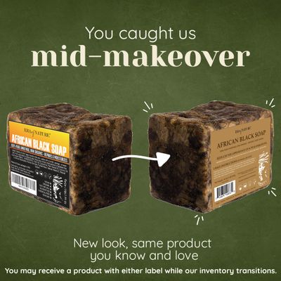 era of nature Best Raw ORGANIC AFRICAN BLACK SOAP, for Dry Skin and Skin Conditions. Pure &amp; Natural Ingredients, Imported From Ghana - 1lb (16oz)