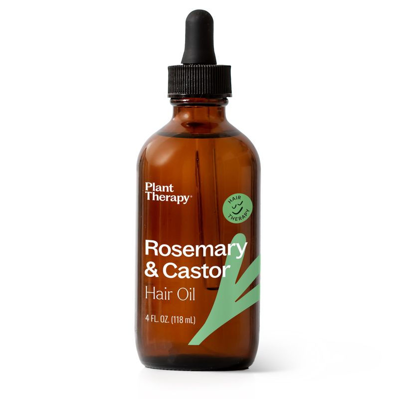 Plant Therapy Rosemary &amp; Castor Oil - 4 oz Hair Treatment for Growth, Shine, Softness, Healthy Scalp &amp; Hair Mask