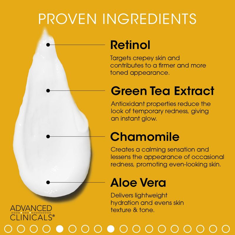 Advanced Clinicals Retinol Body Lotion Moisturizer Face Lotion &amp; Body Cream | Crepey Skin Care Treatment Targets Look Of Crepe Skin, Wrinkles, Sagging Skin, &amp; Sun Damaged Skin, 16 Oz