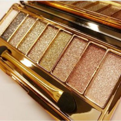 Sparkle Eyeshadow Palette&amp;9 Colors Shimmer Makeup Palette &amp; Cosmetic Brush Set &amp;Gold Glitter, Highly Shining Pigmented Diamond &amp;9 Color Eyeshadow 6# (1pc)
