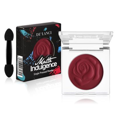 ecofavor Crimson Red Matte Eyeshadow Single with Applicator - Intense, Blendable, and Rich Texture for Dramatic Wine Red Smoky Halloween Eye Look - High-Pigment, Long-Lasting, Waterproof Formula - 06