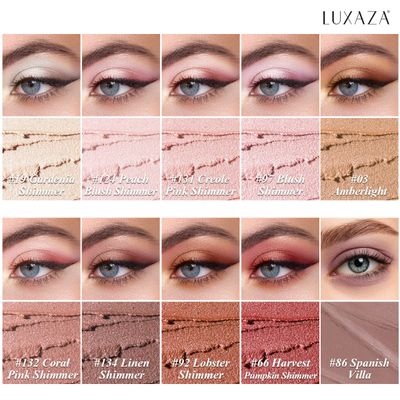 LUXAZA 10PCS Eyeshadow Stick,Shimmer And Neutral Champagne Pink Metallic Eye Shadow sticks,Cream Eyeshadow Pencil Crayon with Smudge-proof & Waterproof,Eye Brightener Stick