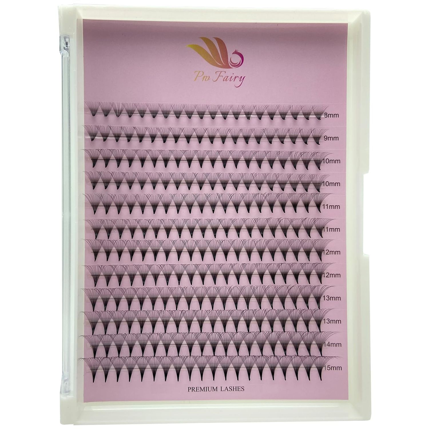 Pro Fairy Premade Fans Lashes 7D 8D 10D 12D 14D Voleme Lash Extensions Pre Made Fans Eyelash Extension Mixed 8-15mm Thickness 0.07 Curl CD (14D 0.07 D Mix)