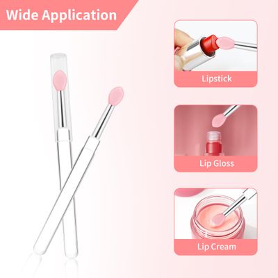 6 PCS Silicone Lip Brush - Yoizyfree Lip Brushes Reusable Lip Mask Applicators Lip Gloss Brush Lipstick Brush Makeup Applicator Beauty Tool Kits for Lipsticks,Lip Gloss,Lip Balm