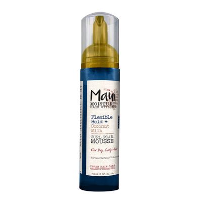 Maui Moisture Flexible Hold  Coconut Milk Curl Foam Mousse, for Curly Hair Styling, No Drying Alcohols, Parabens or Silicone, 8.5oz