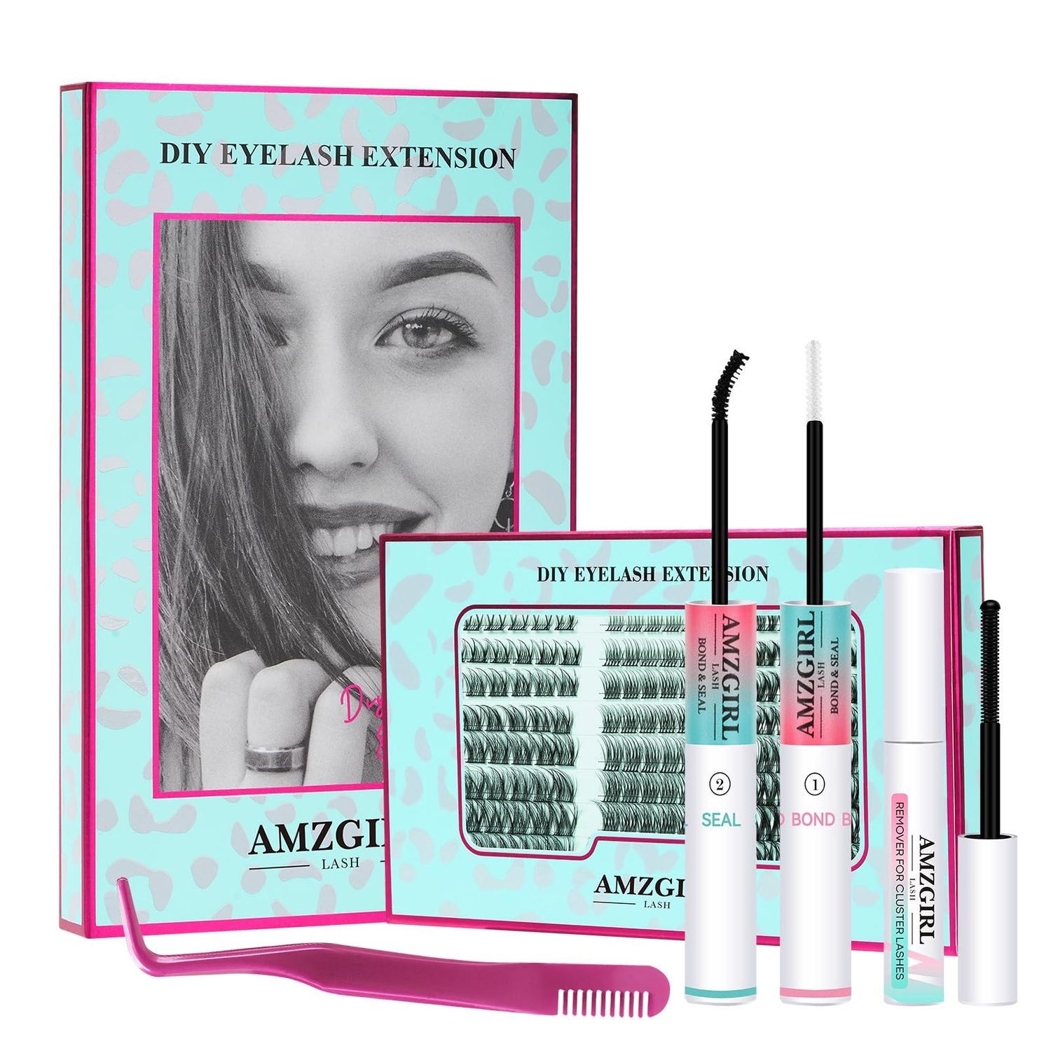 Diy Lash Extension Kit 144 Eyelash Clusters Individual Lashes Extensions Kits With Cluster Lashes Wispy, Lash Bond &amp; Seal, Lash Remover,Applicator at Home Lash Extensions Kit(SMH,C-Mix8-16mm kit)