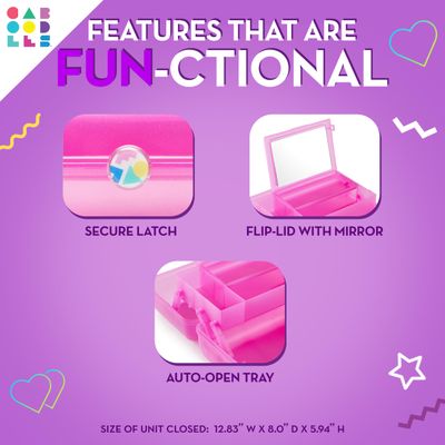 Caboodles On-The- Go Girl, Purple Jelly Sparkle, 1 Count (Pack of 1)