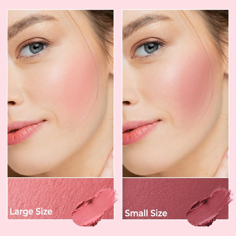UCANBE Cream Dual Blush for Cheeks Lightweight Highly Pigmented Blush - Smooth Natural Blush Palette - Long-lasting All-Day Face Makeup Blush04#Ruby
