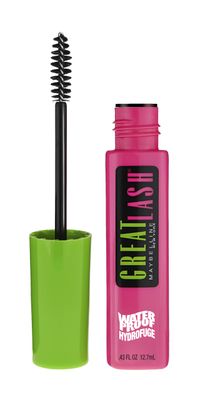 Maybelline Great Lash Waterproof Mascara, Volumizing, Lengthening and Lash-Doubling Formula for Thicker Lashes, Very Black, 1 Count