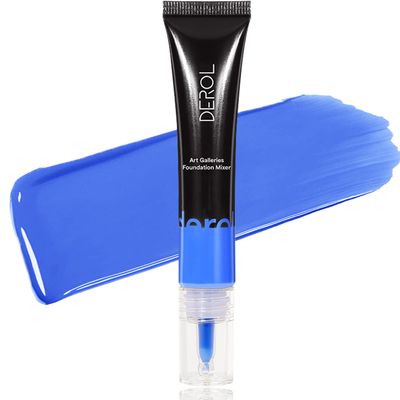LOKFAR Blue Foundation Mixing Pigment for Adjusting Shade and Color Corrector, Blends Easily With Foundation, Blue Color Corrector for Adjusting Foundation from Warm to Cold (02# Blue)