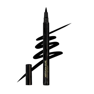 Artisan L&#39;uxe Midnight Diva All Day Waterproof Liquid Eyeliner - Smudge Proof, Long Lasting, Winged Felt Tip, Women&#39;s Eyeliner Brush Pen Makeup with Ultra-Fine Precision