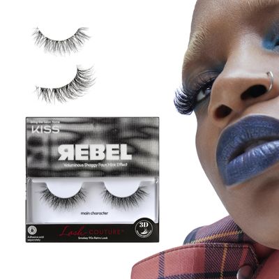 KISS Lash Couture Rebel Collection, False Eyelashes, &#39;Downtown Girl&#39;, 14 mm, Includes 1 Pair Of Lash, Contact Lens Friendly, Easy to Apply, Reusable Strip Lashes