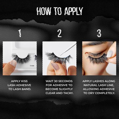 KISS Lash Couture Rebel Collection, False Eyelashes, 'Downtown Girl', 14 mm, Includes 1 Pair Of Lash, Contact Lens Friendly, Easy to Apply, Reusable Strip Lashes