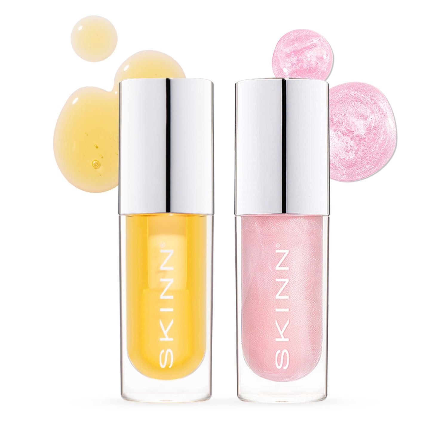 SKINN Luminous Lip Oil Bundle, 2-Piece (Golden &amp; Blush) - Support Collagen Production, Smooth Lines &amp; Soothe Dry Cracked Lips - Improves Elasticity, Texture &amp; Luminosity - Vitamin C &amp; Manuka Honey