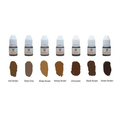 PMU Products Brow Pigment 7 Pack - Microblading Inks - Complete Set Of 7 Shades