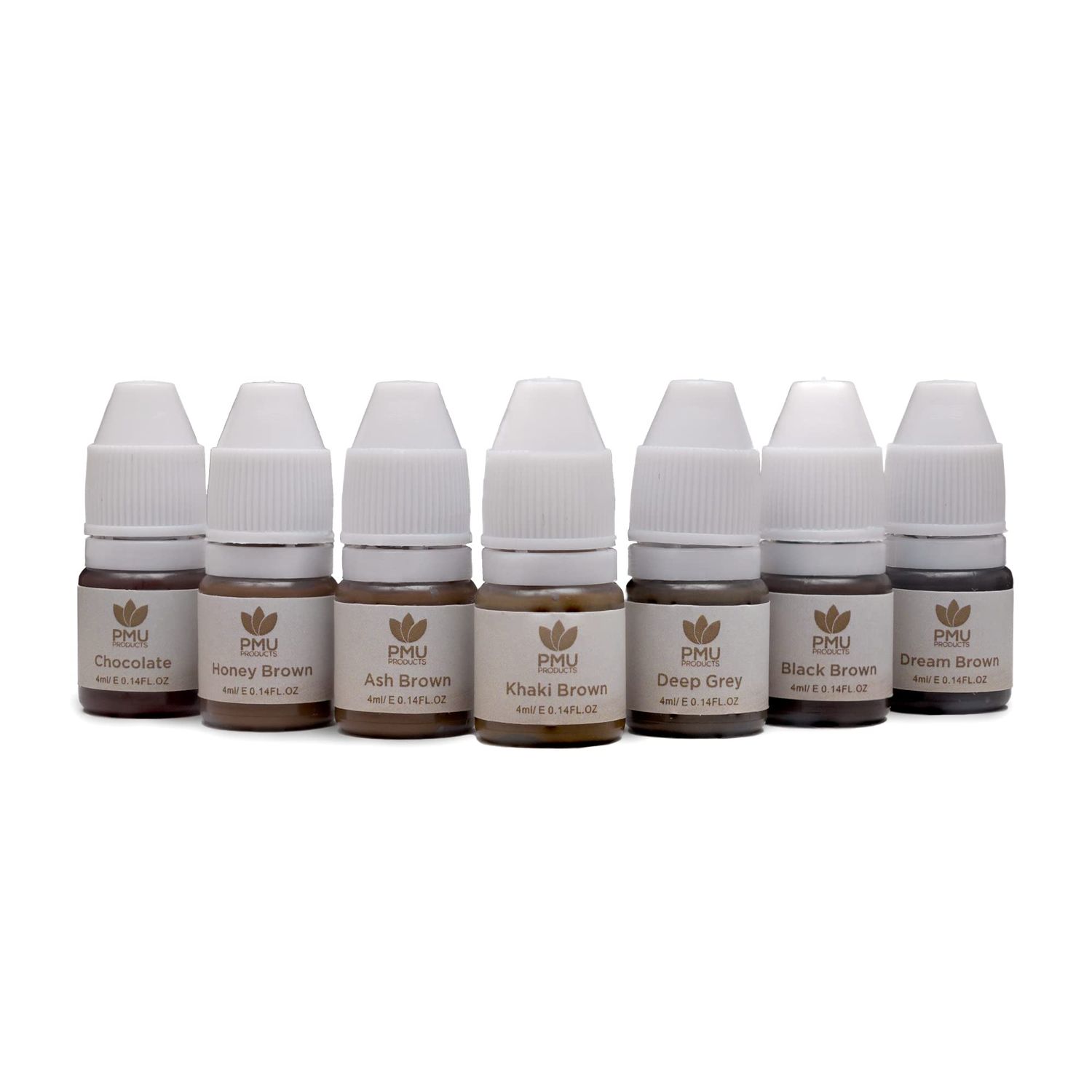 PMU Products Brow Pigment 7 Pack - Microblading Inks - Complete Set Of 7 Shades