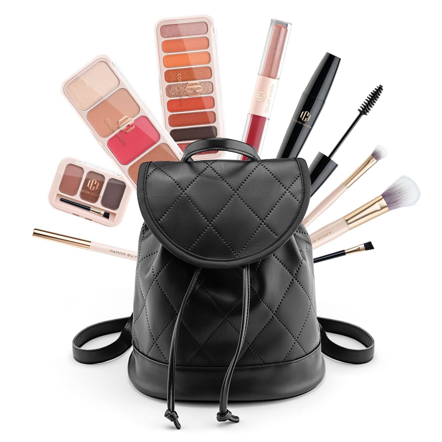 Color Nymph Makeup Kit for Women, Makeup Gift Set All In One Travel Backpack for Girls With Eyeshadow,Mascara, Lipgloss, Highlighter, Blush, Eyeliner pencil (Bag A)