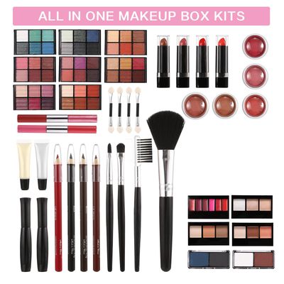 Hegafoo All in One Makeup Kit for Teens, 106 Pcs Professional Makeup Kit for Women Full Kit, Include Eyeshadow Palette, Lipstick Set, Concealer, Foundation, Lipgloss, Makeup Brush(Red)