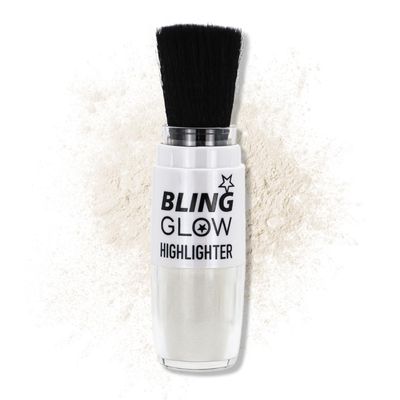 AWCCXMYM Glitter Powder Highlighter Powder Smooth Brighten Natural Flawless Mineral Shimmer Powder Makeup for Face Body Hair Instantly Glowing Vegan &amp; Cruelty Free 01#White Moonbeam