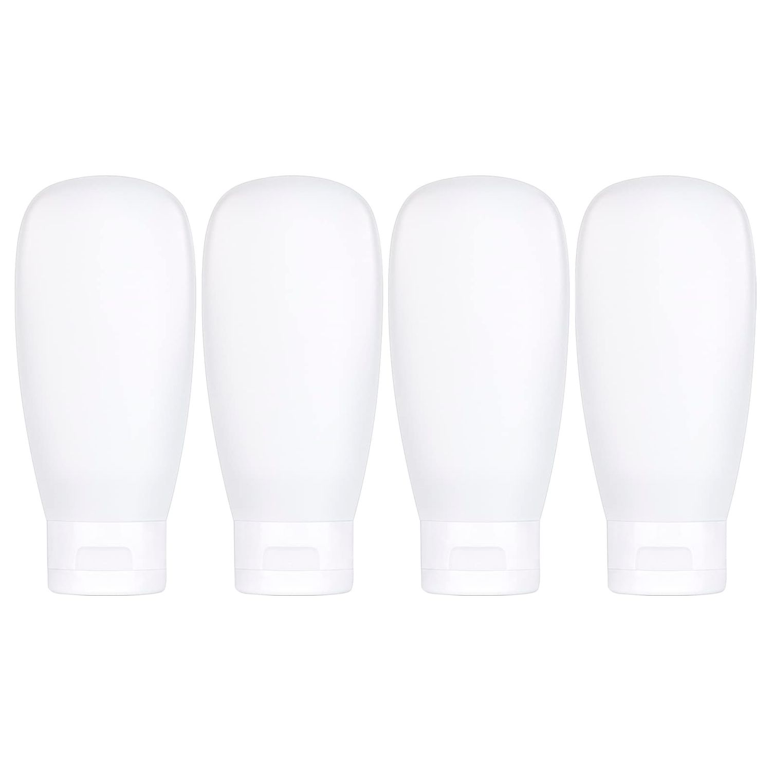 TSA Approved Travel Bottles Set for Toiletries Travel Size Containers Kit 4 Pack Portable Leak Proof Refillable Squeeze Cosmetic Airplane Essential Shampoo Hair Conditioner Body Lotion Bath Shower Gel