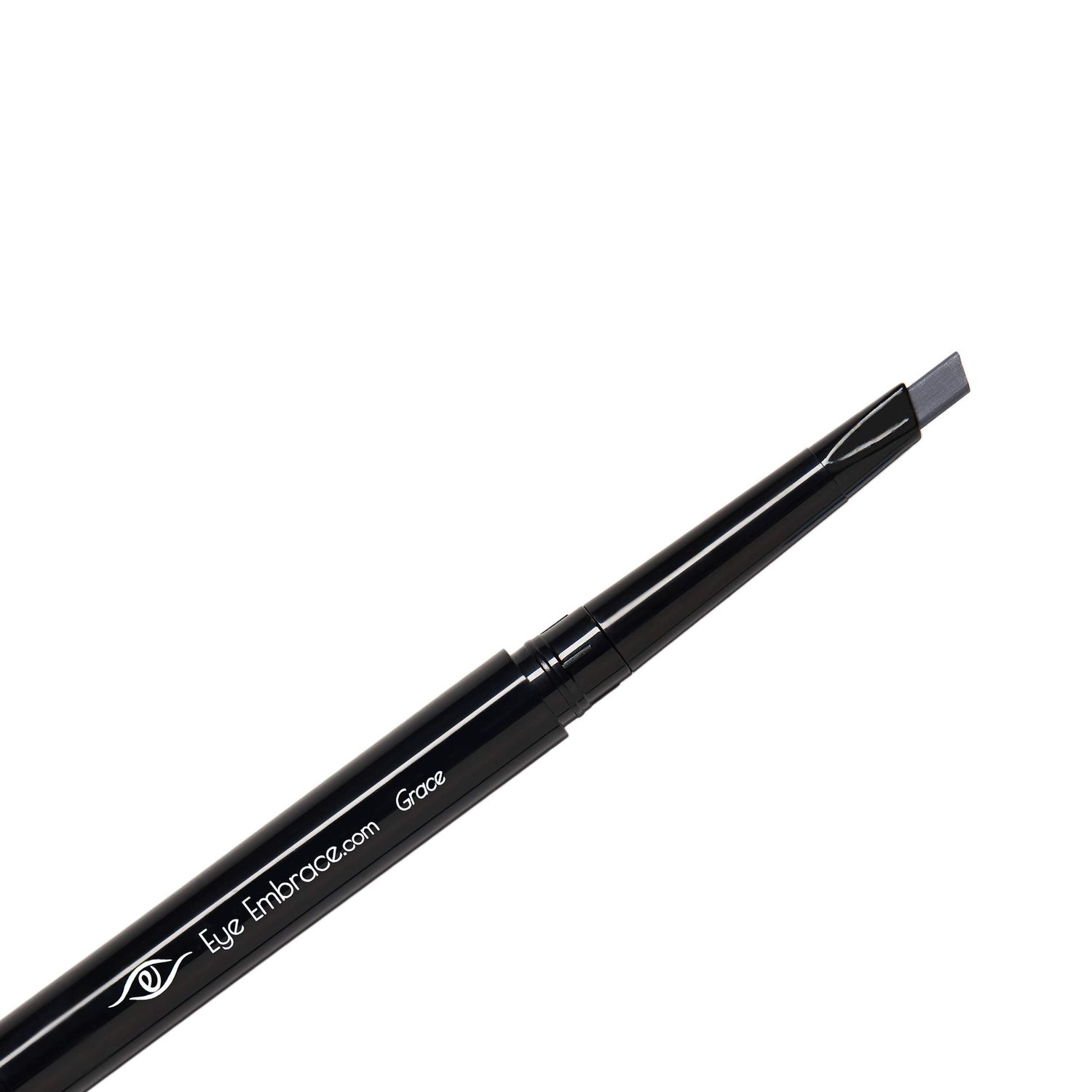 Eye Embrace Grace Medium Gray Eyebrow Pencil - Waterproof, Double-Ended Automatic Angled Tip &amp; Spoolie Brush, Cruelty-Free