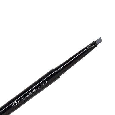 Eye Embrace Grace Medium Gray Eyebrow Pencil - Waterproof, Double-Ended Automatic Angled Tip &amp; Spoolie Brush, Cruelty-Free