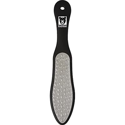 ForPro Black Bear Stainless Steel Pedicure File - Callus Remover Foot File- Double-Sided Professional Quality File for Heels and Feet- 10.5 L