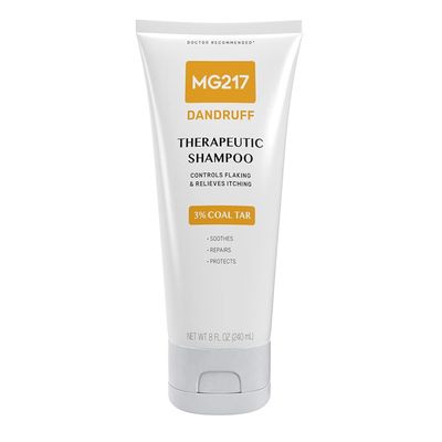 MG217 Dandruff 3% Coal Tar Dandruff Shampoo, Controls Flaking &amp; Relieves Itchy Scalp - 8 oz Tube