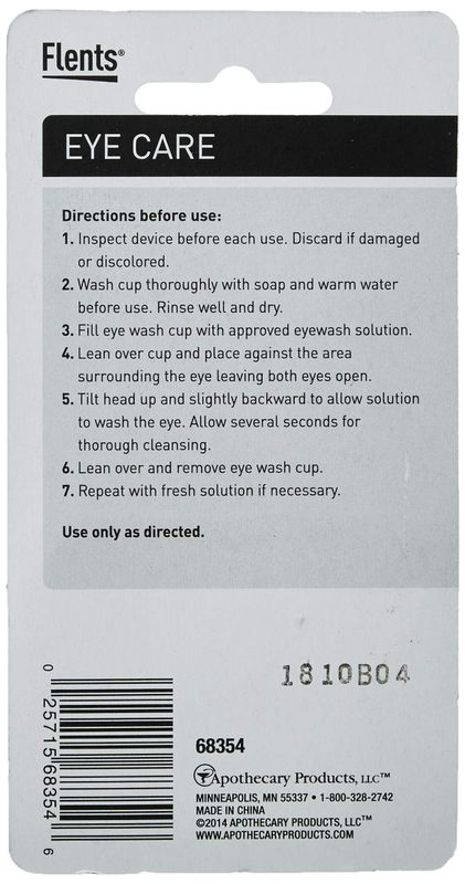 Flents Eye Wash Cup, Wash Out Dirt, Loose Eyelashes, &amp; Other Irritants White