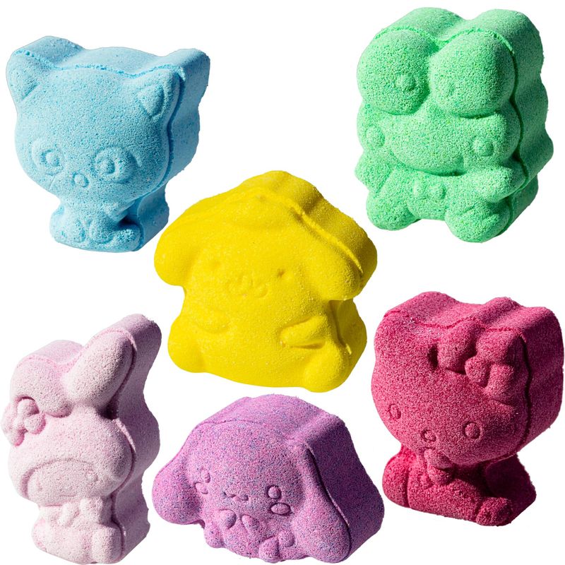 Hello Kitty and Friends Bath Bombs Set, 6 Piece, Bubblegum Scented - Ages 3 Character Molded - Fun &amp; Bright Colors - Bath Time Fun, Great Birthday Gifts, Stocking Stuffers, by Townley Girl