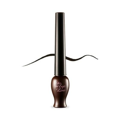 ETUDE OH M&#39;EYE LINE NEW 5 ml - Brown, Intense Precision Liquid Eyeliner, Vivid, Deep Color, Smudge Proof, Long Lasting, Korean Makeup, Kbeauty, Perfect for Gift