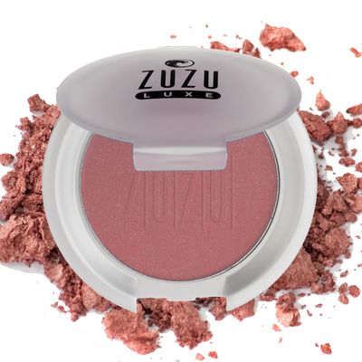 ZUZU LUXE Mineral Blush (Haze - RaspberryWarm Shimmer), Natural, Paraben Free, Vegan, Gluten-free, Cruelty-free, Non GMO, 0.1 oz.