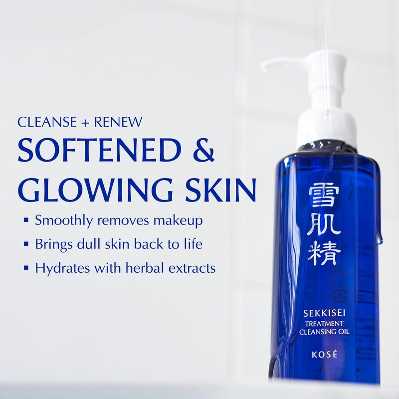 SEKKISEI Treatment Cleansing Oil, Facial Cleanser &amp; Makeup Remover, 10.1 Ounce