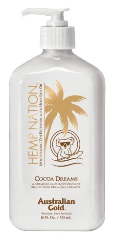 Hemp Nation Cocoa Dreams Tan Extender wDerma Dark Bronzer 18oz