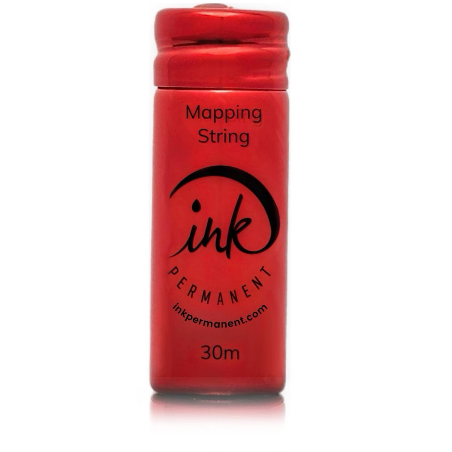 Ink Permanent Brow Mapping String 100 Ft Bottles - 30 m Pre-Inked String for Permanent Makeup and Microblading Supplies, Brow Mapping Kit, Eyebrow Thread for Brow Shaping (Red)