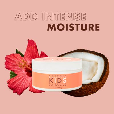 SheaMoisture Curling Styling Cream For Curl Definition Coconut &amp; Hibiscus Curl and Detangle Kids Hair 6 oz