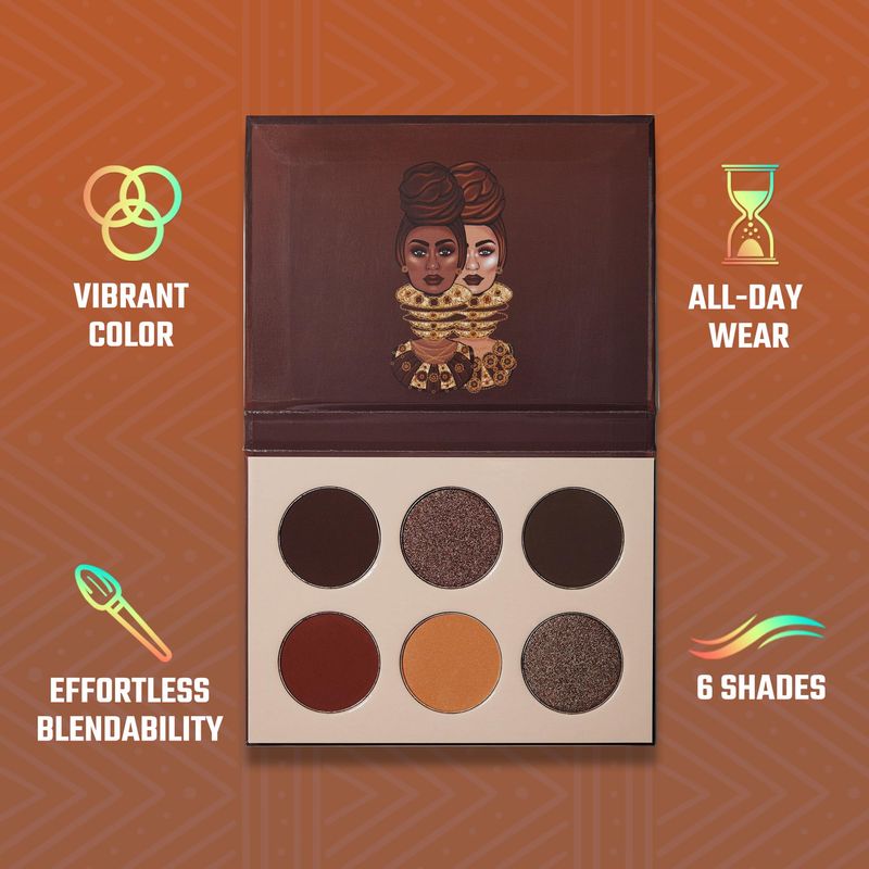 Juvia's Place Palette The Chocolates - Tan, Auburn, Shades of 6, Rich Dark Chocolate Palette, Professional Eye Makeup, Pigmented Palette, Makeup Palette for Eye Color &amp; Shine