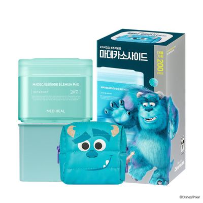 MEDIHEAL Madecassoside Toner Pads Disney Pixar Edition-Centella Asiatica to Improve Uneven Skin Tone - Vegan Face Gauze Pads, Full size 100 Pads  Refill 100 Pads
