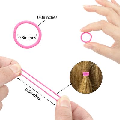 CLLOT 360PCS Baby Hair Ties, 36 Multicolors Elastic Hair Ties,2cm in Diameter No Crease Finger Rubber Hair Elastics,Small Thin Hair Ponytail Holders Hair Accessories for Baby Girls Toddlers Kids