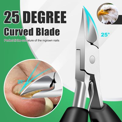 Toenail Clippers for Seniors Thick Nails - Angled Head Large Toe Nail Clippers with Catcher, Wide Jaw Opening Toenail Clippers for Thick toenails, Heavy Duty Nail Cutters Novelty Gifts for Men Women