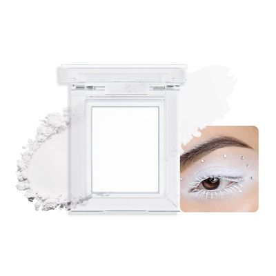 AMY&#39;S DIARY Single matte White Eyeshadow, Highly Pigmented Intense Color - Highly Purified, Safe Eyeshadow for Sensitive Eyes (White)