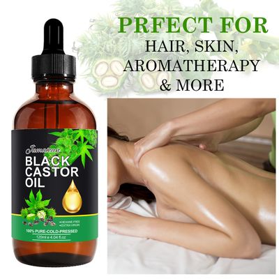 NIFEISHI Jamaican Black Castor Oil Organic Cold Pressed Glass Bottle, 4.04 fl oz