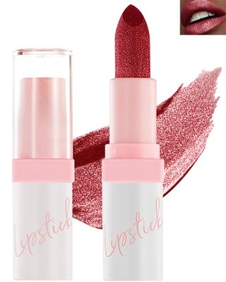 Glitter Matte Lipstick,Long Lasting Waterproof Lip Gloss,Diamond Metallic Sparkling High Pigment Non-Stick Cup Lip stain Tint,Full-Coverage Lip Balm Lip Makeup,Valentine&#39;s Day Gift for Women Girl-03