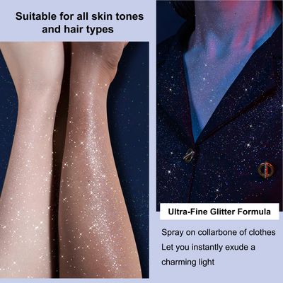 Glitter Spray for Hair and Body - Clothes and Body Glitter Spray - Fast Drying and Long Lasting Glitter Hairspray - Glitter Spray for Music Festival Stage Makeup & Festival Carnivals (4.22 Fl Oz)