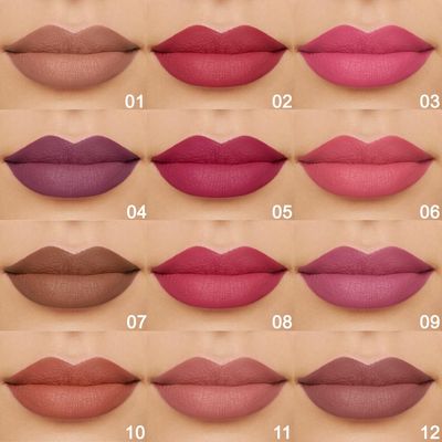 WanTuoluo 12 Pcs Natural Nude Brown Beige Colors Lip Liner Lipstick Pencils Set for Daily Makeup,Easy to Apply &amp; Remove,Waterproof (set13)