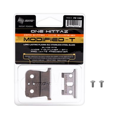 Andis T-Outliner &amp; GTX Replacement One Hittaz Zero Gap Modified T Blades for Model GO, GTO #04521 by Pro-Mate wFree Screws.