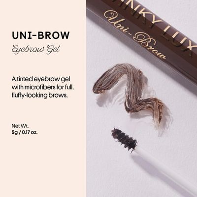 Winky Lux Uni-Brow Tinted Brow Gel, Eyebrow Gel and Brow Mascara, Eyebrow Makeup Brow Tint, Universal Black