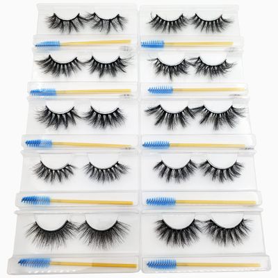 Wholesale lashes, Faux Mink lashes bulk, 30 pair 10 Styles Lashes with lash brush, 15-22mm Fake Lashes, Fluffy Wispy Natural Volume Lashes, Handmade Reusable Soft lashes, Lashes Bulk