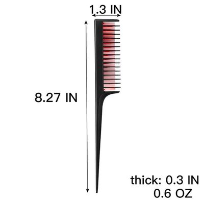LLTGMV Hair Comb for Women, Triple Teasing Comb for Fine Hair - 8.27 IN, Hair Styling Back Comb, Tease Comb for Hair Volume and Sectioning