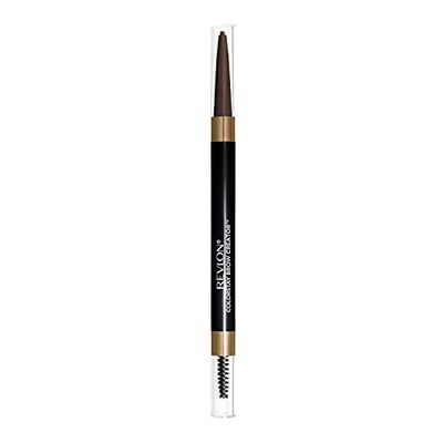 Revlon Eyebrow Pencil &amp; Powder, ColorStay Brow Creator 2-in-1 Eye Makeup with Spoolie, Longwearing with Precision Tip, 610 Dark Brown, 0.23 Oz